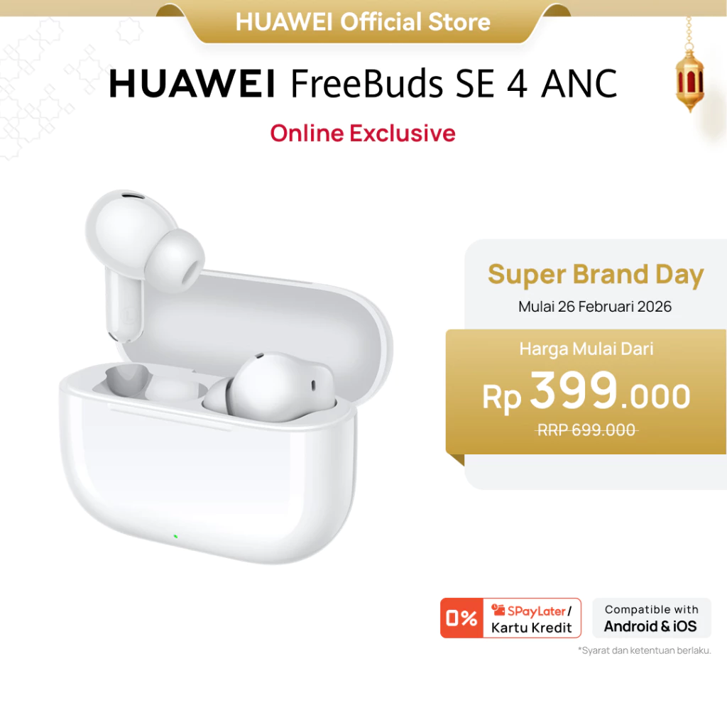 HUAWEI FreeBuds SE 4 ANC TWS l Up to 50dB l 10mm Dynamic Driver | 50H Long Battery Life l IP54